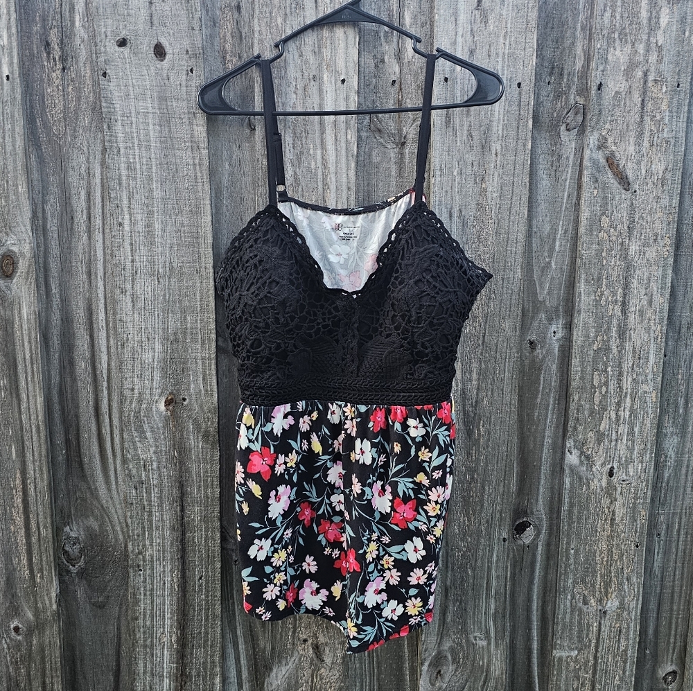 Floral & Knit Tank Top